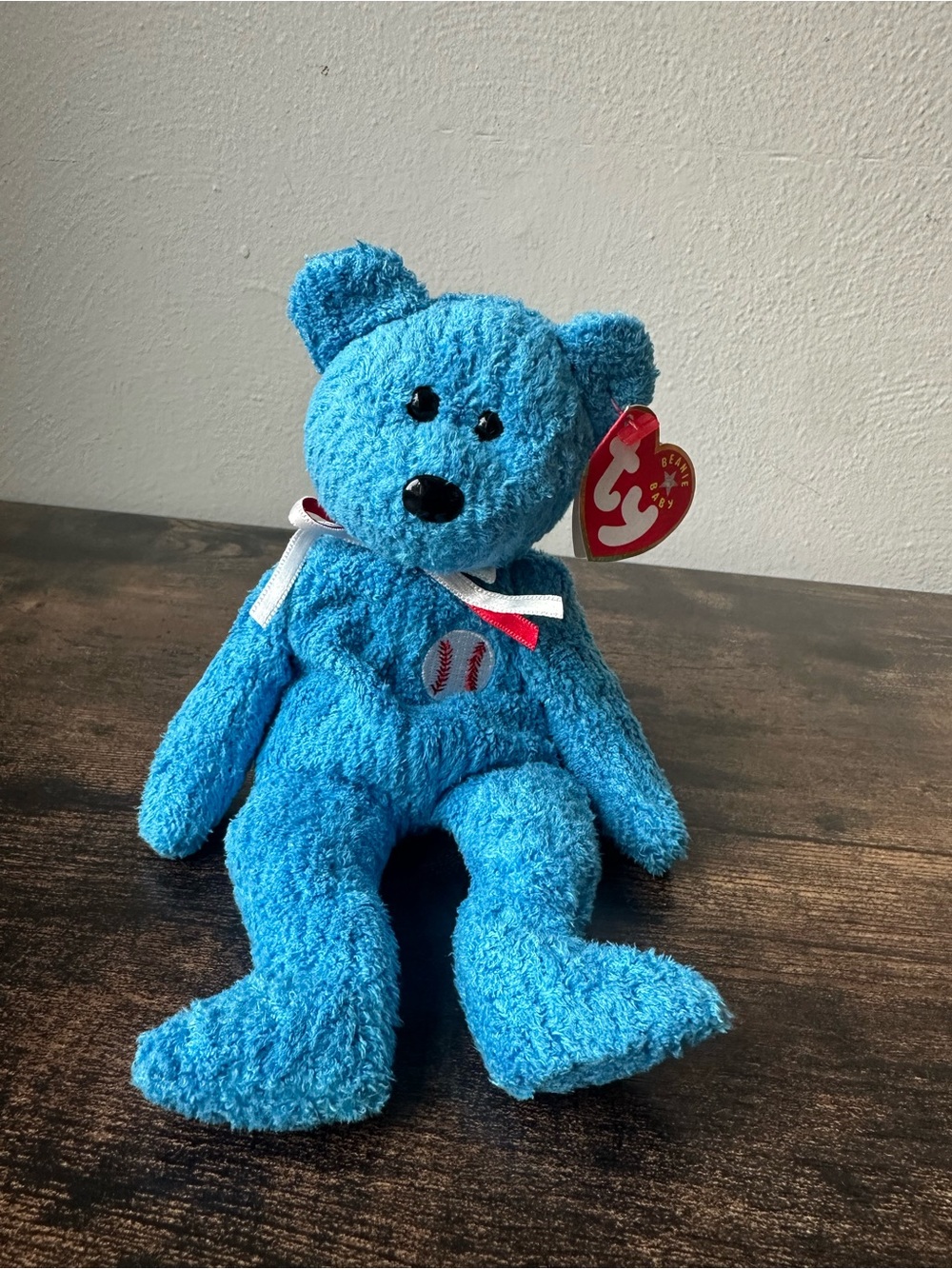 TY Beanie Babies Baseball “Addison” Plush Bear